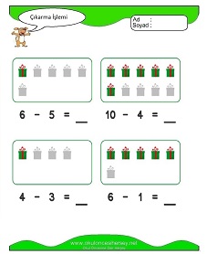 Çıkarma İşlemi Çalışma Sayfaları